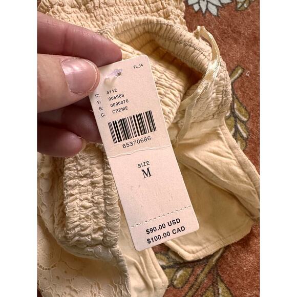 Anthropologie Cream Lace Strapless Tank Top - Picture 6 of 7